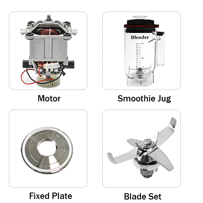 Heavy Equipment Kitchen - ハイパワー1.8L業務用厨房機器ホワイトヘビーデューティーブレンダースムージーミキサー、防音カバー付き