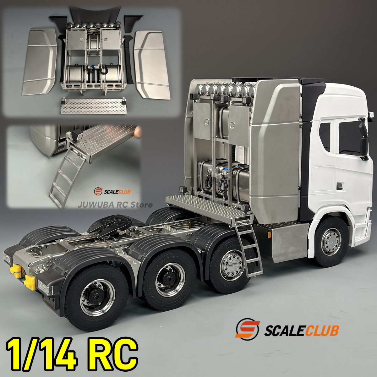 Heavy Equipment Hauler - 770S 1/14 トラックキャブ装備ラック ヘビーホーラー スポイラー付き SLT