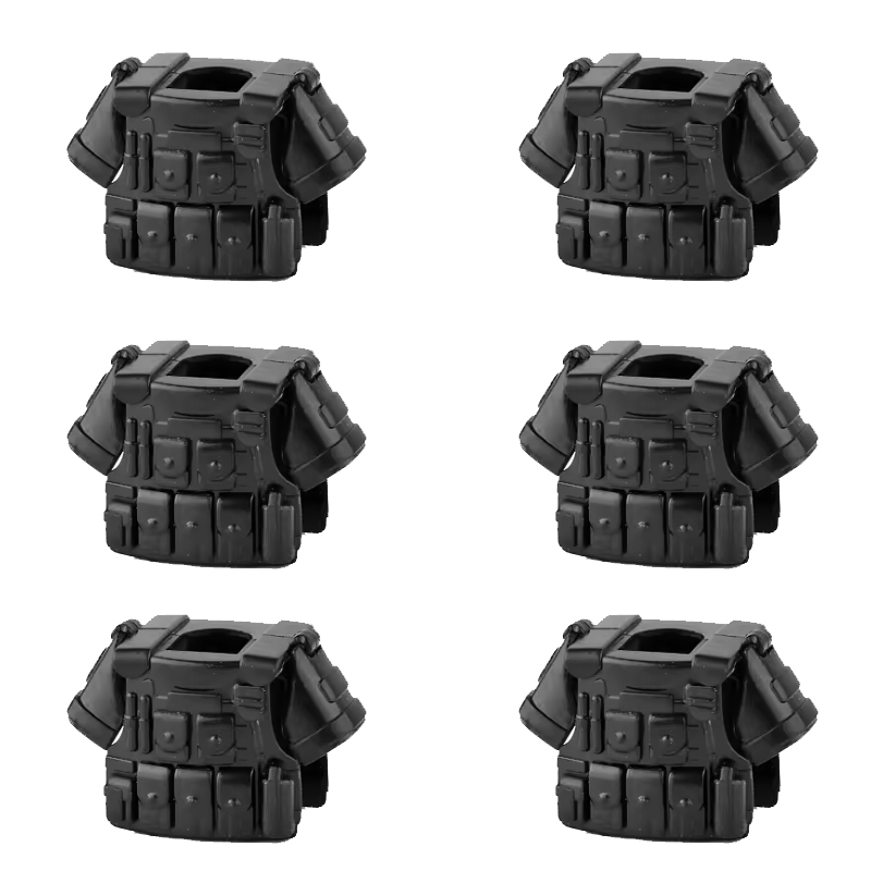 Heavy Equipment Armor - ショルダーアーマータクティカルベスト,ビルディングブロック機器,防弾ベスト,組み立てモデル,頑丈,6ピース/ロット,アクセサリー