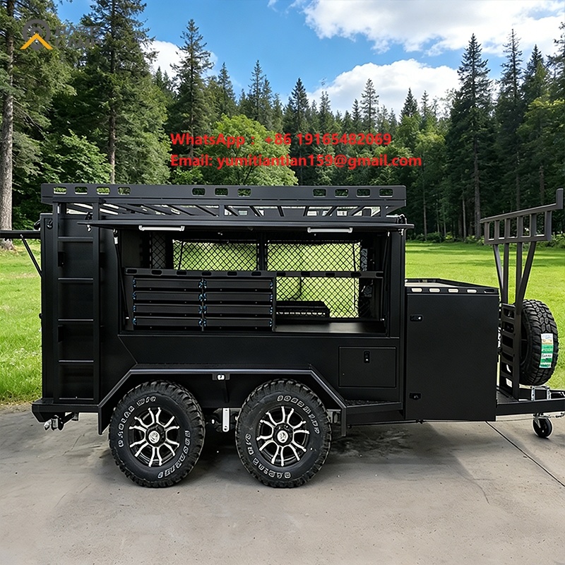 Heavy Equipment Hauler - 頑丈な密閉型ユーティリティトレーラー、職人用貨物建設機械運搬車、作業場・農場用カートレーラー