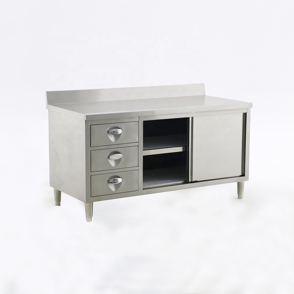 業務用頑丈ステンレス製厨房収納キャビネット スライドドア食器 - Heavy Equipment Kitchen のレビューと価格