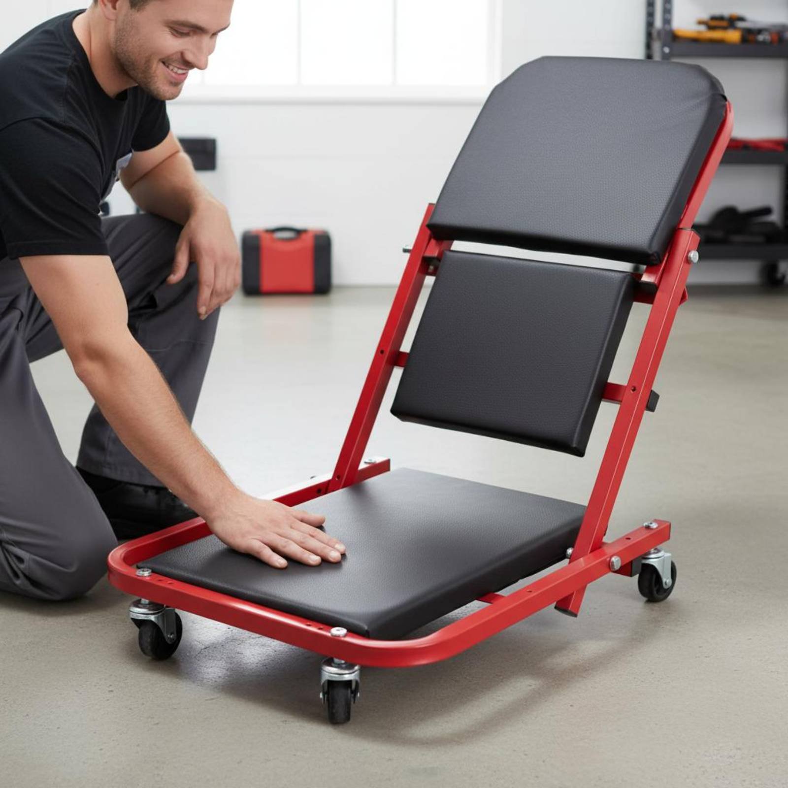 折りたたみ式クリーパーシート、折りたたみ式2-in-1メカニ - Heavy Equipment Garage のレビューと価格