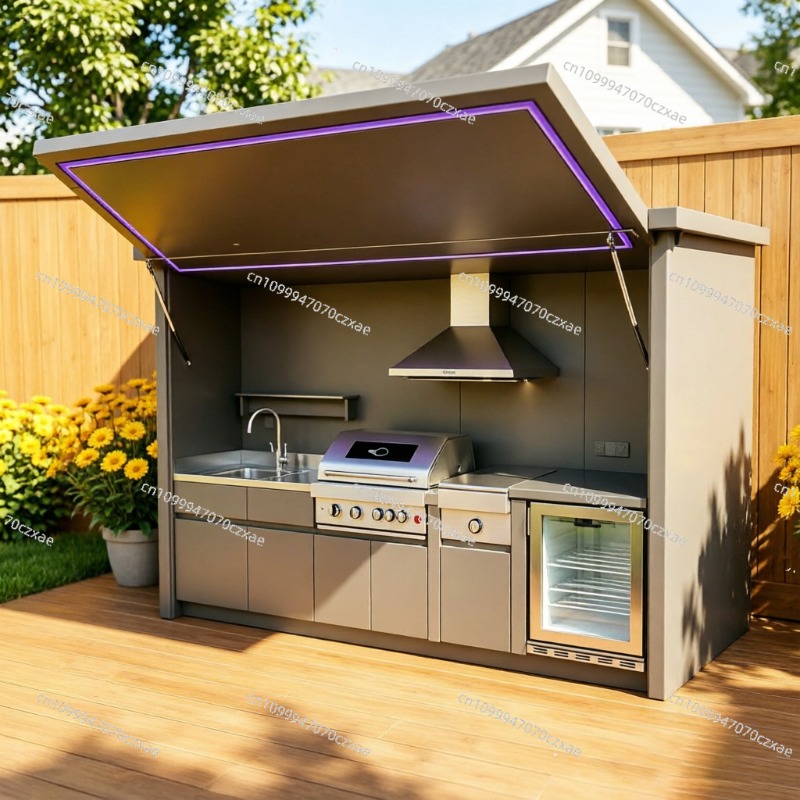 全天候型屋外キッチンユニット、フル調理設備完備、日常使用向け - Heavy Equipment Kitchen のレビューと価格