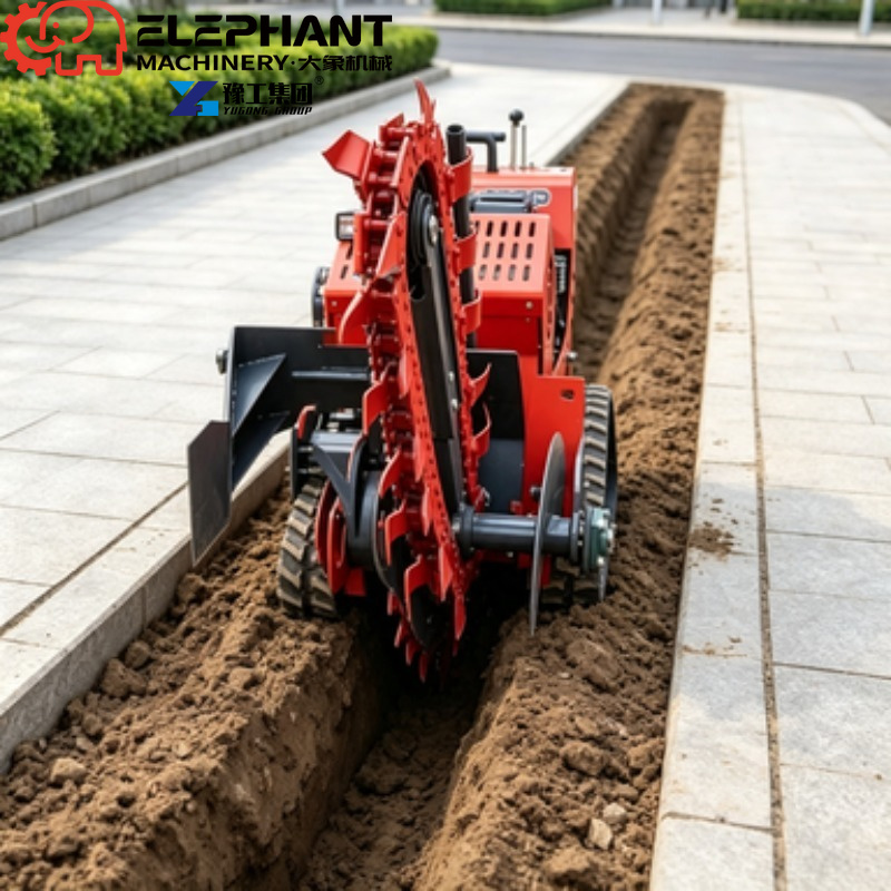 追跡式トレンチャー、小型農地掘削トレンチャー、地下配管工事用 - Heavy Equipment Trencher のレビューと価格