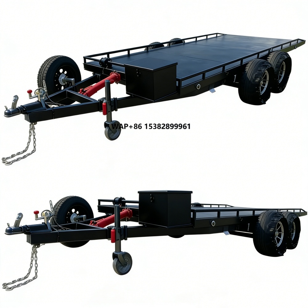 頑丈な二重車軸スチール製カーキャリアトレーラー、電子ブレーキ - Heavy Equipment Hauler のレビューと価格
